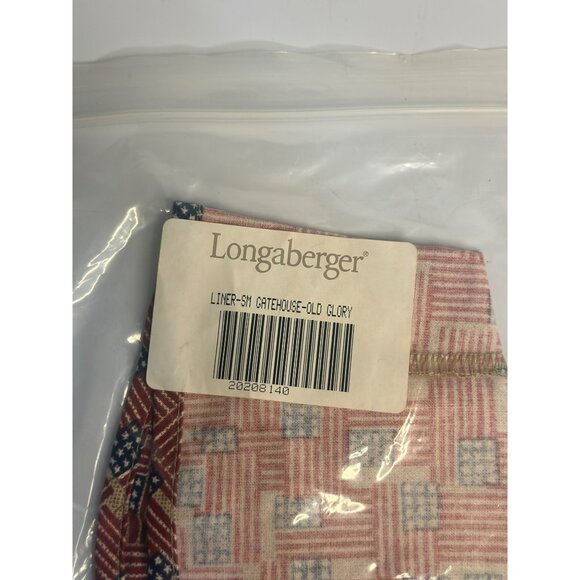 VTG Longaberger SM Gatehouse Basket Liner "Old Glory" NIP USA Made - Picture 2 of 3